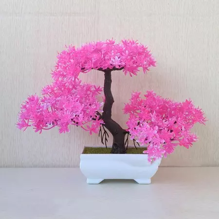 บอนไซต้นสนประดิษฐ์ ต้นไม้ปลอม ตกแต่งบ้าน ออฟฟิศ-A-Pink