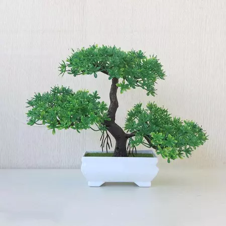 บอนไซต้นสนประดิษฐ์ ต้นไม้ปลอม ตกแต่งบ้าน ออฟฟิศ-A-Green