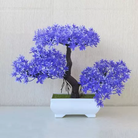 บอนไซต้นสนประดิษฐ์ ต้นไม้ปลอม ตกแต่งบ้าน ออฟฟิศ-A-Blue